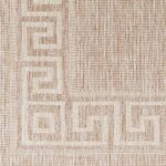 Tissage beige à motifs géométriques.